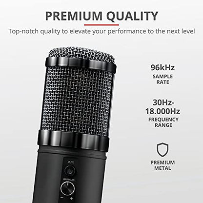 Trust Gaming GXT 256 Exxo USB Streaming Microphone for PC, Laptop and PS4, Black - style: GXT 256 Exxo