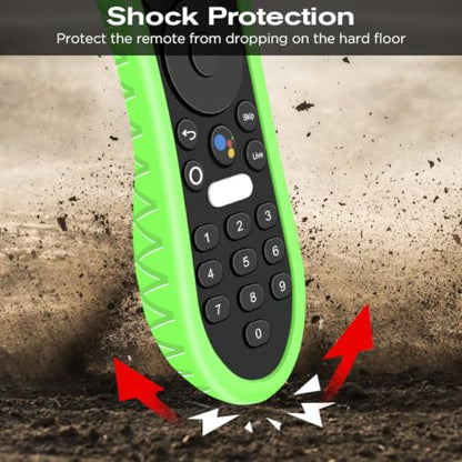 Silicone Case for TiVo Stream 4K Remote, Anti-Slip Shockproof Protective Cover for TiVo Stream Remote Controller Sleeve Protector Skin (Glow Green) - color: Glow Green