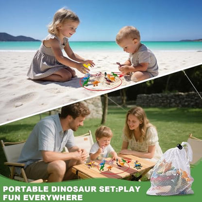 Dinosaur Magnet Game — 20 Realistic Dino Figures, Magnetic Strategy Game for Kids Ages 3+, Portable Travel Toy for Family Game Night, Birthday