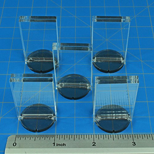 LITKO Paper Figure Stands | Compatible with D&D | 1x1.5-Inch Round | Set of 5 (15 pieces) | Reusable clear standee & card holder | Print & Play, Pathfinder & RPG ready | Glue assembly required