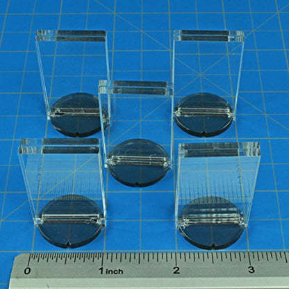 LITKO Paper Figure Stands | Compatible with D&D | 1x1.5-Inch Round | Set of 5 (15 pieces) | Reusable clear standee & card holder | Print & Play, Pathfinder & RPG ready | Glue assembly required