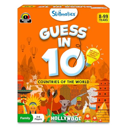 Skillmatics Guess in 10 – Countries of The World, Triva Card Game | Perfect for Boys, Girls, Kids & Families Who Love Card Games, Educational Toys, Travel Games, Gifts for Ages 8 & Up - style: 8. Countries of the World