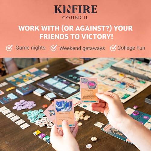 Kinfire Council: Upgrade Kit – Deluxe Wooden Tokens, Neoprene Playmats, Velvet Bags & Illustrated Lore Book - Ages 14+ - Premium Accessory Set for Kinfire Council (Not Standalone, Needs Base Game)