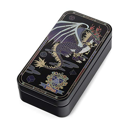 DNDND Metal Case With Foam for Dungeons and Dragons D&D Dice Storage - color: black 14mm