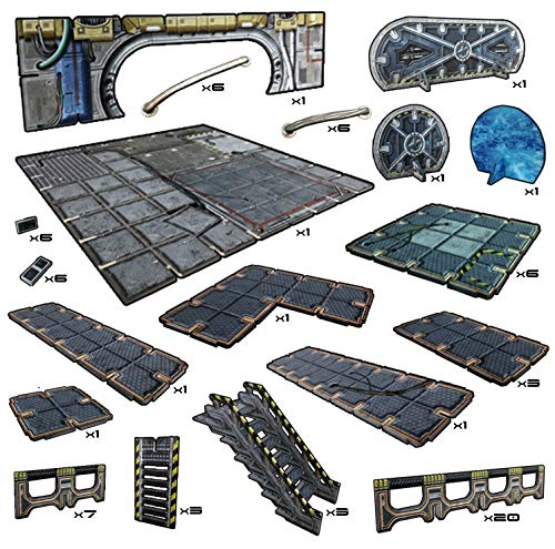 Battle Systems Sci-fi Terrain Frontier Core Set - 28-35mm RPG/Wargames / 40k Necromunda Card Scenery - style: Frontier Core Set