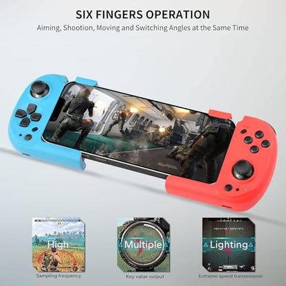 arVin Phone Game Controller for iPhone iOS Android with Magnetic Storage, Mini Pocket Size Gamepad for iPhone 15/14/13, Samsung Galaxy 23/22/21, TCL, One Plus, Call of Duty Mobile, Genshin, Diablo