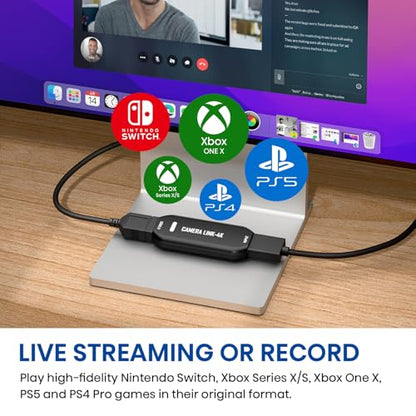 Cam Link 4K USB Capture Card – HDMI to USB 3.0, Plug-and-Play for Microscopes, DSLR, Electronics Repair & Precision Work, Live Streaming & OBS/Zoom, Windows/Mac