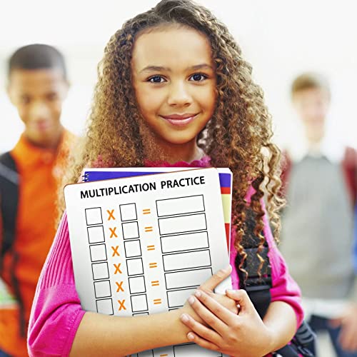 SCRIBBLEDO Multiplication Chart Dry Erase Boards 9x12 Double Sided, 2 Pack | Masonite Math Practice Lapboards with Times Tables Multiplication for Grade 3-5, Easy to Clean No Residuals, Crisp Whiteboard - style: 2 Boards