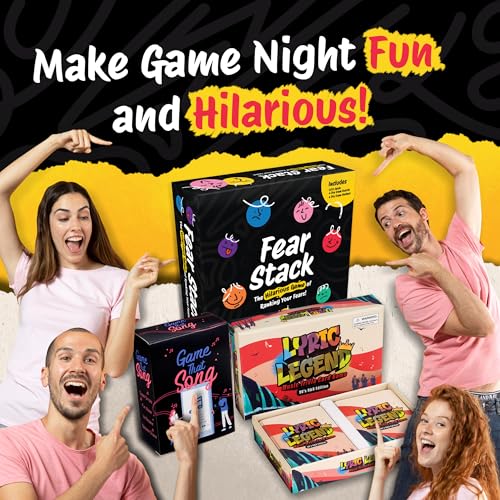 Fear Stack – What Freaks Out Your Friends and Family? A Fun Ranking Game for Adults and Kids | Includes 184 Cards, 4 Whiteboards, and 4 Markers