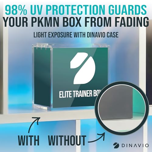 Dinavio Crafthouse Elite Trainer Box Acrylic Display Case Stackable 3 Pack - 8mm + 5mm Ultra Thick Acrylic with N52 Strong Magnets - ETB Case Protector - Compatible with Elite Trainer Boxes (3 Pack) - size: Elite Trainer Box Case (3 Pack)
