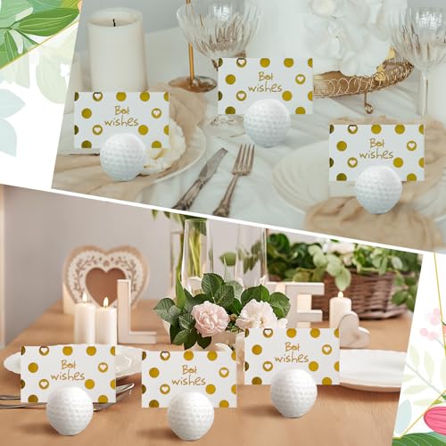 Leinuosen 24 Pcs Resin Golf Base Centerpieces Place Card Holder Golf Ball Shaped Table Number Holder Name Place Photo Stand for Office Menu Events Wedding Party - style: Golf Ball