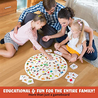 Matching Game Preschool Board Games for Kids 2-in-1 Picture Cards, Match and Category Games, Speech Therapy Materials, Educational Games for Kids 3 and Up