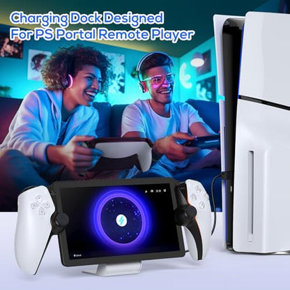 Magnetic Portable Charging Stand for PlayStation Portal, Case-Friendly Charging Dock Station for PS Portal with USB-C Cable, Folding Charger for PS5 Portal Handheld PS Remote Player Accessories