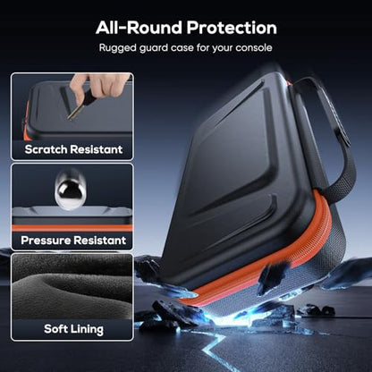 FASTSNAIL Charging Case for Nintendo Switch 2, Built in 37000mWh Battery, PD 18W Fast Charging Power Case, High Capacity Storage Carrying Cases with 9 Game Card Slots, Hard Protective Bag for Switch 2 - size: 3.9 inch