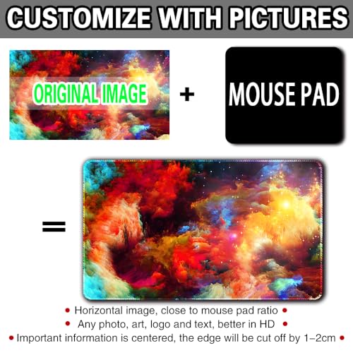Custom Playmat 24" x 14" Non-Slip with Mat Bag MTG Playmat Compatible for TCG YGO DTCG PTCG OPCG,Printable Play Zone & Optional Stitched Edging
