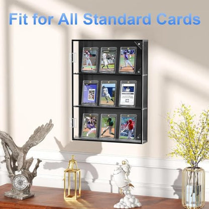 60ct Magnetic Card Holder, 35pt One Touch Card Holder for Trading Cards, Protectors Hard Plastic, U-V Protection Magnetic Display Case for Baseball, Game, Sports Cards - size: 60