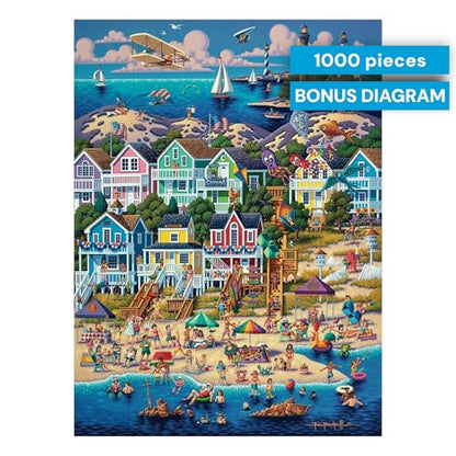 Buffalo Games - Eric Dowdle Outer Banks - 1000 Piece Puzzle for Adults | Made in USA, Recycled Board, Finished Size 26.75 x 19.75 in, Includes Poster, Giftable, Frameable Art