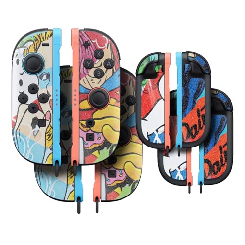 Glossy Glitter Gaming Skin Compatible with Nintendo Switch 2 Joy-Con Controller 2 Pack - Cartoon Mania - Premium 3M Vinyl Protective Wrap Decal Cover - Easy to Apply | Made in The USA by MightySkins - color: Cartoon Mania, size: 2 Pack of Joy-Con Skins, s