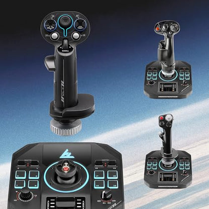 Thrustmaster Sol-R5 Modular Flight Base, with Detachable Grip - PC | 23 programable buttons, X/Y 16-bit Hall-Effect, built-in mini throttle, 3 extra axes, RGB LEDs, fits Thrustmaster grips - style: Sol-R5 Base