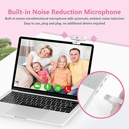 NexiGo N660P 1080P 60FPS Webcam with Software Control, Dual Microphone & Cover, Autofocus, HD USB Computer Web Camera, for OBS/Zoom/Skype/FaceTime/Teams/Twitch, Pink - size: 1080P 60FPS Webcam Pink