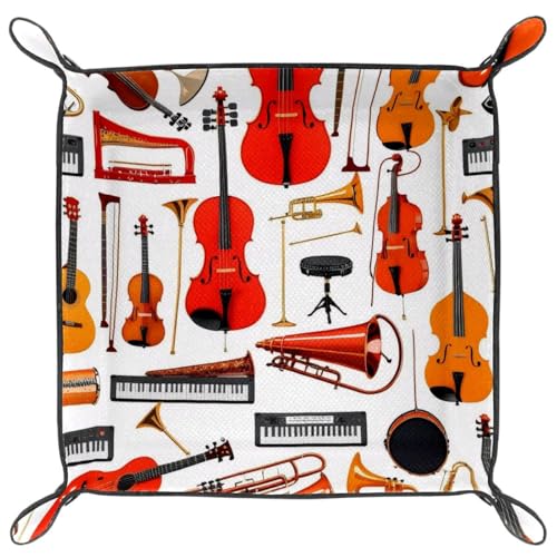 Musical Instruments Dice Tray Dice Rolling Tray Folding Dice Holder for Dice Games, Like RPG, DND and Other Table Games - color: Multi 11