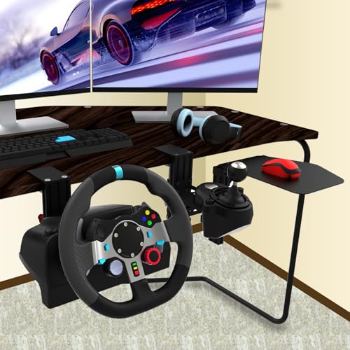 EG STARTS Desk Mount Clamp Sim Racing Wheel Stand Steering Shifter Mounts | For Logitech G25 G27 G29 G920 G923, For Thrustmaster T248 T300 T-GT TS-PC T330TS, Racing Steering Shifter Mounts