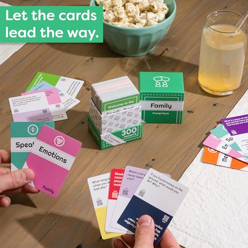 Family Pack | 300 Open-Ended Questions and Conversation Starters | Cards to Ignite Deeper Connections | A Great Gift for Families and Close Friends of All Ages