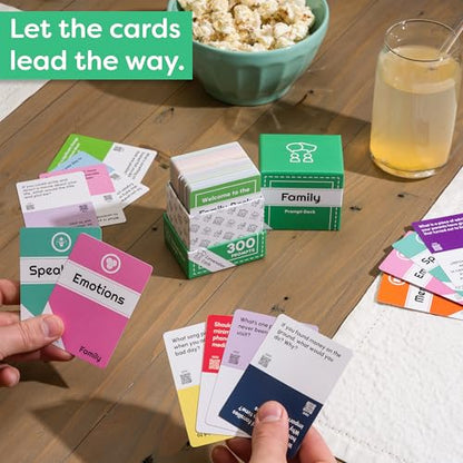 Family Pack | 300 Open-Ended Questions and Conversation Starters | Cards to Ignite Deeper Connections | A Great Gift for Families and Close Friends of All Ages