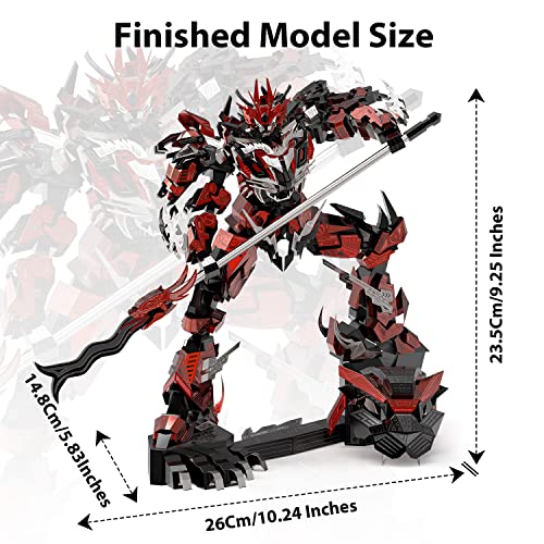 Microworld 3D Metal Puzzle, Famous Chinese Generals Zhang Fei, Mechanical Soldier Challenge Metal Model Kits, Brain Teaser Creative Gifts DIY 3D Puzzles for Adults - color: Zhang Fei