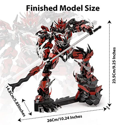 Microworld 3D Metal Puzzle, Famous Chinese Generals Zhang Fei, Mechanical Soldier Challenge Metal Model Kits, Brain Teaser Creative Gifts DIY 3D Puzzles for Adults - color: Zhang Fei