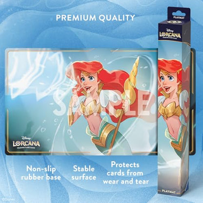 Ravensburger Disney Lorcana TCG Playmat Featuring Ariel - Sonic Warrior - Protects Cards - Versatile Game, Desk, or Mouse Pad - Suitable for Ages 8+