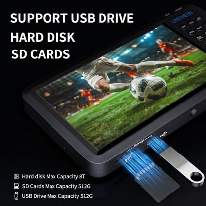4K60 Video Capture Box-2 Channel HDMI Input with PIP/POP/PMP,Video Recorder with Screen 7 in,Compatible with Consoles, Cameras, Set-Top Boxes, PCs, 4K TVs, Projectors, Monitors