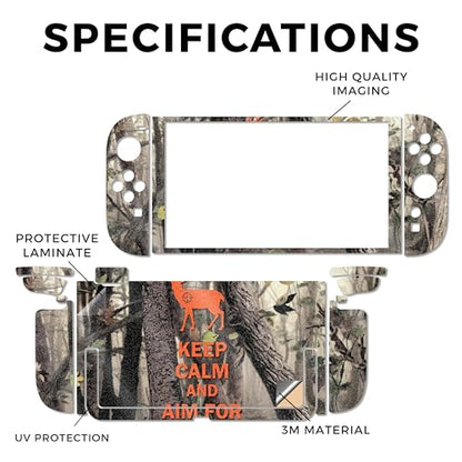 Glossy Glitter Gaming Skin Compatible with Nintendo Switch 2 Console Only - Deer Hunter - Premium 3M Vinyl Protective Wrap Decal Cover - Easy to Apply | Crafted in The USA by MightySkins - color: Deer Hunter, size: Switch 2 Console Skin Only, style: Gloss
