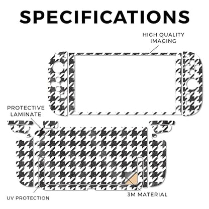 Glossy Glitter Gaming Skin Compatible with Nintendo Switch 2 Console Only - Houndstooth - Premium 3M Vinyl Protective Wrap Decal Cover - Easy to Apply | Crafted in The USA by MightySkins - color: Houndstooth, size: Switch 2 Console Skin Only, style: Gloss