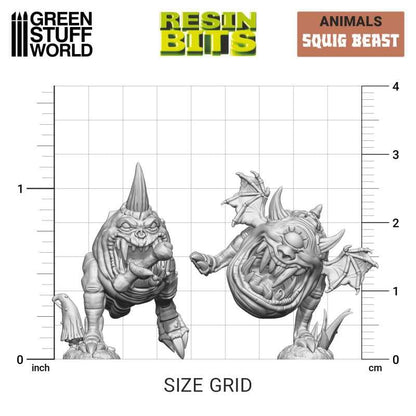 Green Stuff World Squig Beast Monsters for Wargaming, Tabletop Gaming, Models, Fantasy and SciFi -Compatible with 28mm-32mm Scale Models