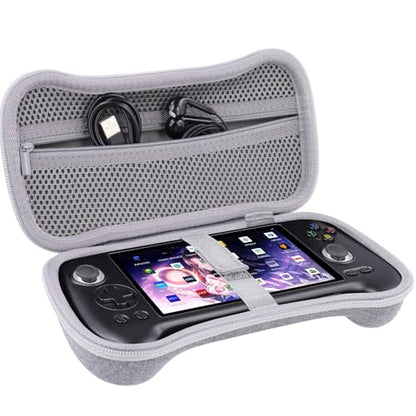 khanka Hard Travel Case Replacement for Anbernic RG556 Retro Handheld Game Console,Case Only. (Grey) | Hard Shell Protection, Smooth Zipper Opening, Secure Custom Fit, Travel-Ready Portable Storage, Protective Case Only - style: Grey