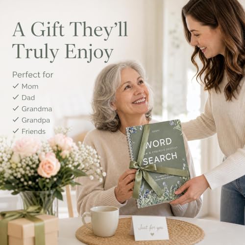 Large Print Word Search Book for Adults - 70 Relaxing & Easy to Read Puzzles for Seniors with Positive Healing Themes - The Perfect Stress-Relieving Brain Game Gift for Mom & Dad