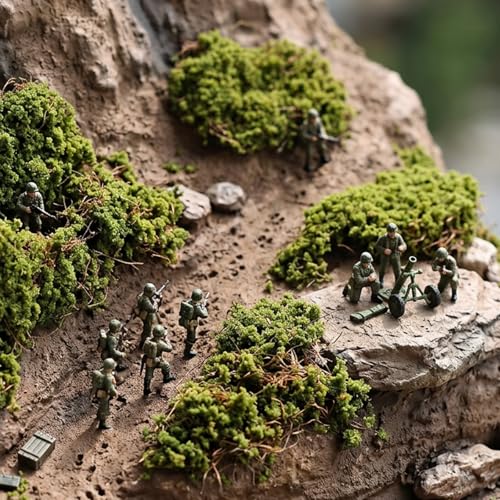 Miniature Shrubs Bushes Model, Green Plant Tufted Model for Train Landscape, Railroad Scenery, War Gaming Terrain Sand and Dioramas