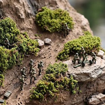 Miniature Shrubs Bushes Model, Green Plant Tufted Model for Train Landscape, Railroad Scenery, War Gaming Terrain Sand and Dioramas