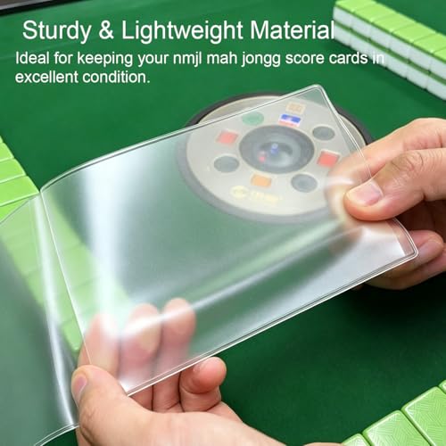 AOG Large Mahjong Card Cover,4 Pack,Waterproof,Plastic Protector Sleeves | Durable & Spill-Resistant,Glare-Free Matte Finish, Mahjong Nights,mahjong players,gifts for friends or fellow players - size: Large Size 4pack
