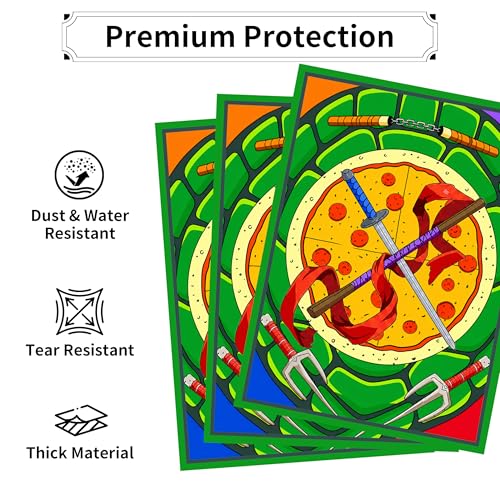MTG Card Sleeves, 100 Count Standard Size Art Card Sleeves with Clear Front and Matte Art Back, Trading Card Deck Protector Sleeves for Magic: The Gathering (Tortoise)