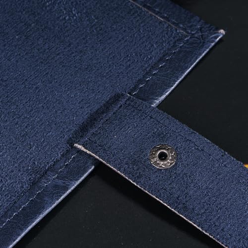 Cusdie 2 in 1 Dice Rolling Mat & Zippered Dice Holder Dice Tray- Compatible with DND Polyhedral Dice (Leatherette-Dark Blue) - color: Leatherette-dark Blue