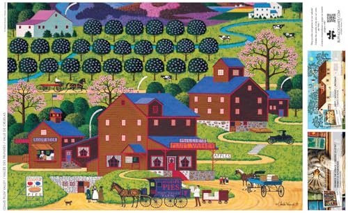 Buffalo Games – Plum Valley - Charles Wysocki - 300 Oversized Piece Jigsaw Puzzle Larger Shapes - Great for Adults, Seniors, Easy to Grip