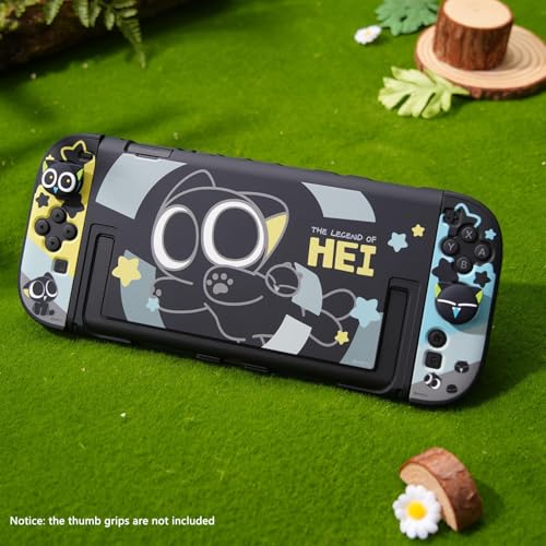 GeekShare Protective Case Compatible with Switch 2, Hard PC Slim Dockable Shell Cover Designed for Switch 2025 Game Console and Joysticks Controllers - The HEI Series - color: The Hei