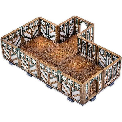 Dungeons & Lasers: Tudor Mansion Miniature Terrain Set – Unpainted by Archon Studios - Compatible with DND and Other Tabletop RPG Games