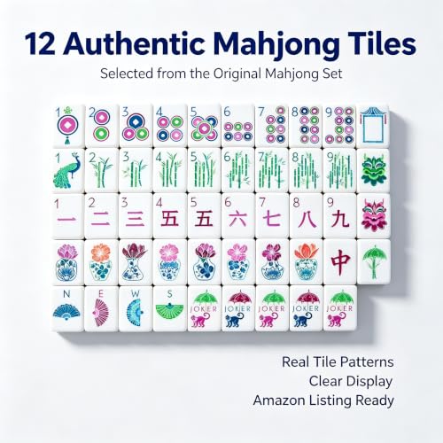 Mahjong Tile Set, 4-Layer American Mahjong Tiles with 50 Chips,3 Dice & Blue Printed Carrying Bag Case, 160 Pcs Mahjong Sets with Acrylic Engraving for Home, Travel & Game Nights - color: Purple