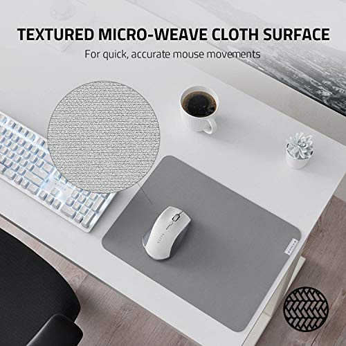 Razer Pro Glide, Thick, High-Density Foam, Non-Slip Base, Medium | Textured Micro-Weave Cloth Surface - size: 14.2L x 10.8W inches