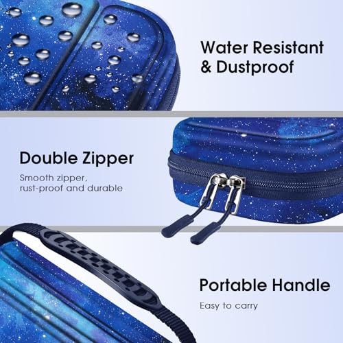 FINTIE Carrying Case for Nintendo Switch 2 (2025), Shockproof Hard Shell Switch 2 Case, Protective Cover Travel Bag with 19 Game Card & 2 Micro SD Card Slots & Inner Pocket, Starry Sky - color: starry sky