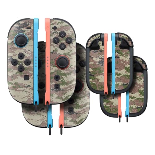 Glossy Glitter Gaming Skin Compatible with Nintendo Switch 2 Joy-Con Controller 2 Pack - Urban Camo - Premium 3M Vinyl Protective Wrap Decal Cover - Easy to Apply | Crafted in The USA by MightySkins - color: Urban Camo, size: 2 Pack of Joy-Con Skins, styl