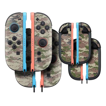 Glossy Glitter Gaming Skin Compatible with Nintendo Switch 2 Joy-Con Controller 2 Pack - Urban Camo - Premium 3M Vinyl Protective Wrap Decal Cover - Easy to Apply | Crafted in The USA by MightySkins - color: Urban Camo, size: 2 Pack of Joy-Con Skins, styl